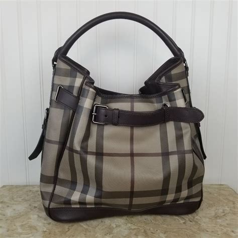 burberry belted check hobo|BURBERRY Smoked Check Medium Walden Belted .